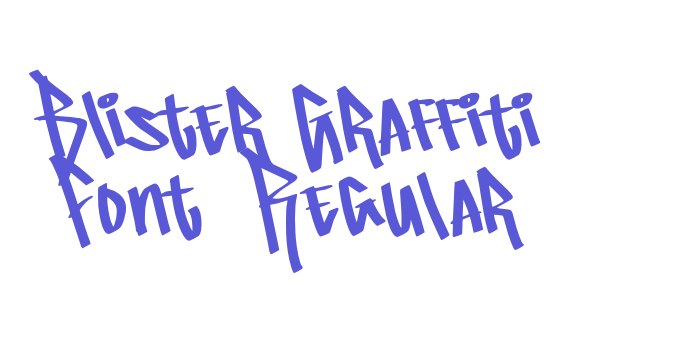 Blister Graffiti Font  Regular Font Download