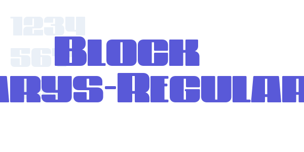 Block Marys-Regular font free