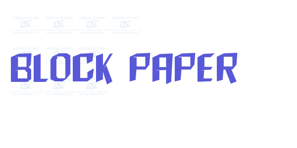 Block Paper font free