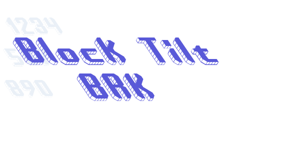 Block Tilt BRK font free