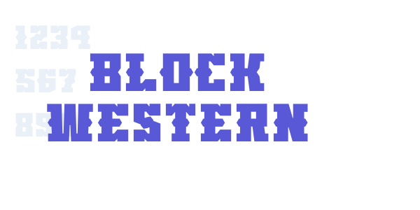 Block Western font free