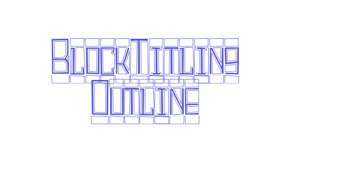 BlockTitling Outline Font Download