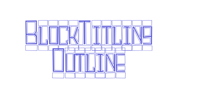 BlockTitling Outline Font