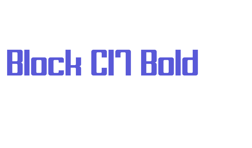 Block C17 Bold Font