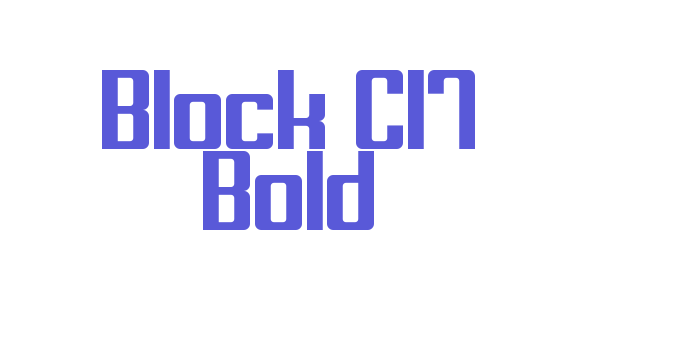 Block C17 Bold Font Download