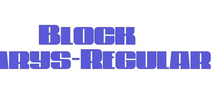 Block Marys-Regular Font Download