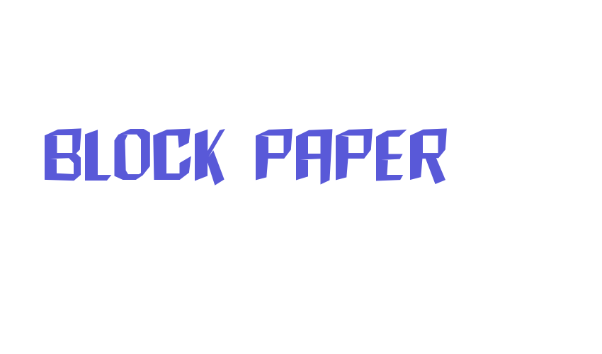 Block Paper Font Download