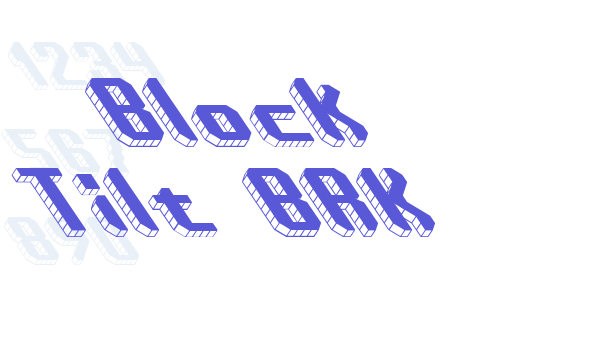 Block Tilt BRK font free