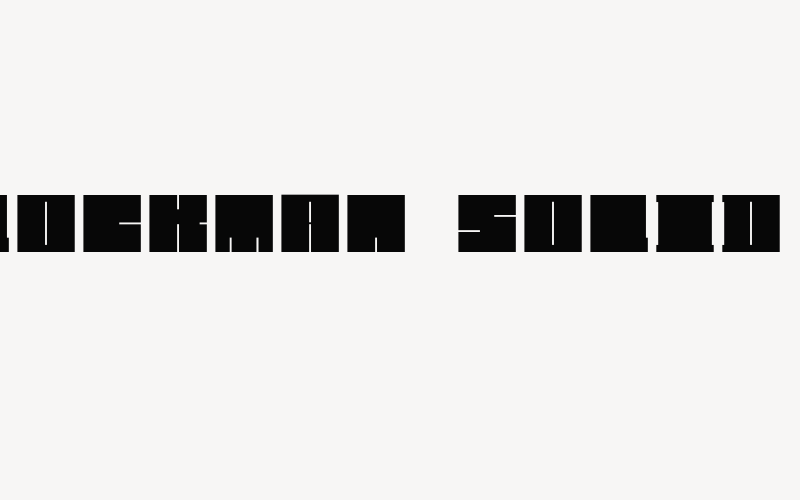 Blockman-solid Font