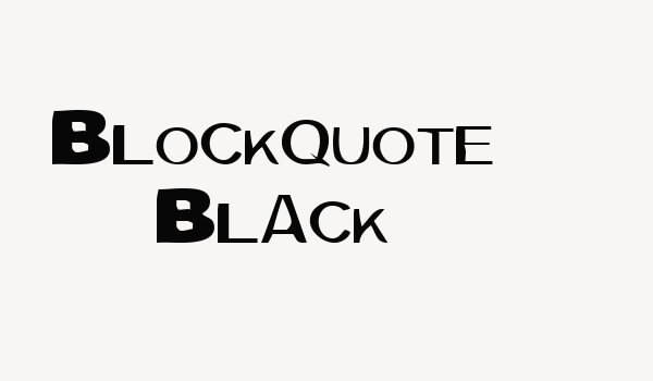 Blockquote Black Font