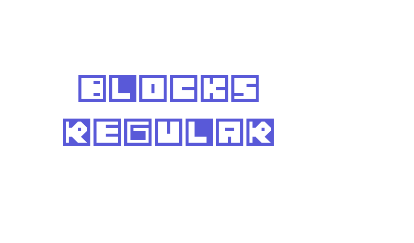 Blocks Regular Font