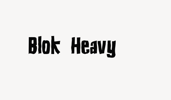 Blok Heavy Font