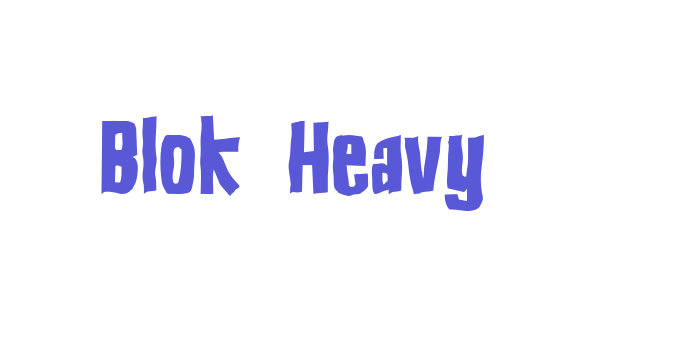 Blok Heavy Font