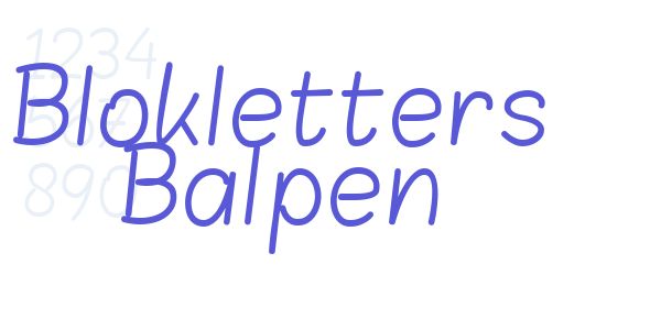 Blokletters Balpen font free