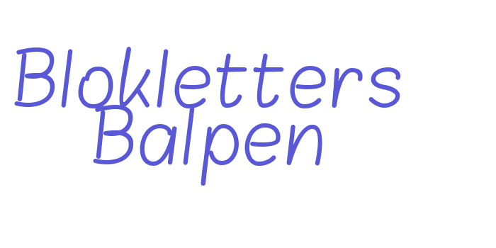 Download Blokletters Balpen Font