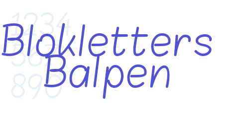 Blokletters Balpen-font-download