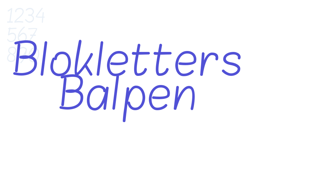 Blokletters Balpen-font-download