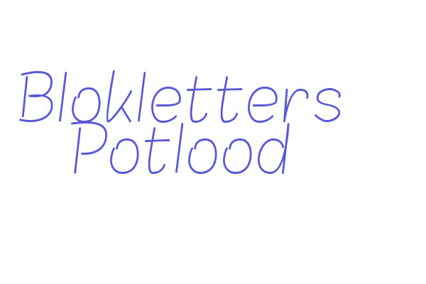 Blokletters Potlood Font