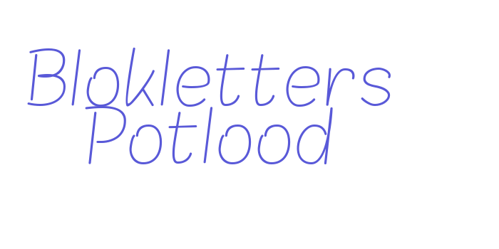 Download Blokletters Potlood Font