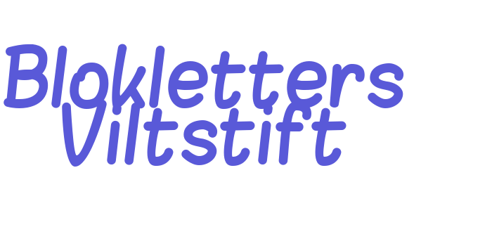 Download Blokletters Viltstift Font