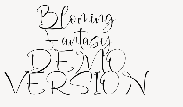 Bloming Fantasy DEMO VERSION Font