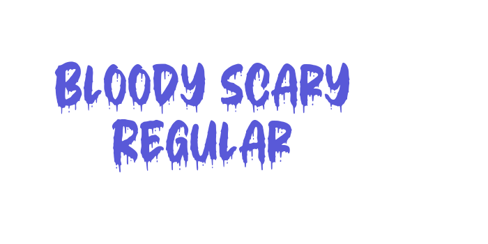 Bloody Scary Regular Font Download