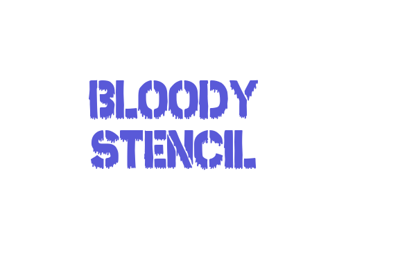 Bloody Stencil Font