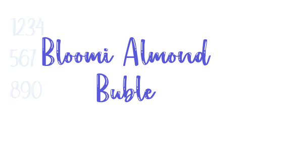 Bloomi Almond Buble font free