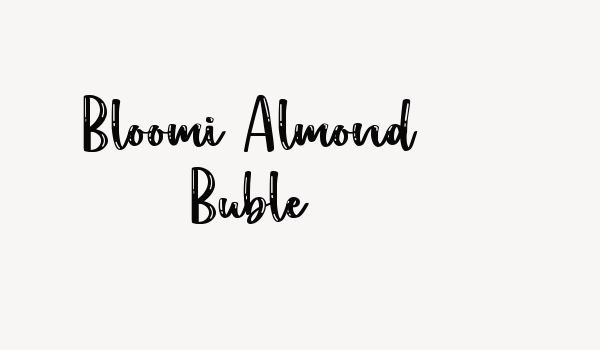 Bloomi Almond Buble Font