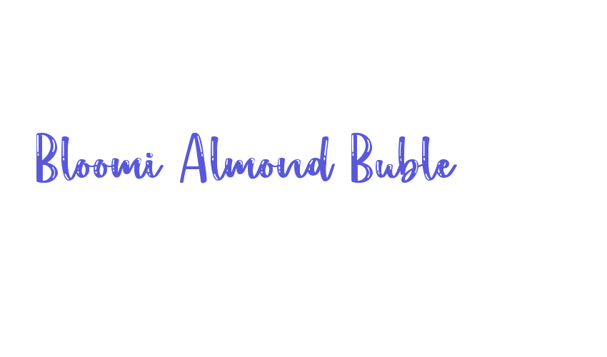 Bloomi Almond Buble Font Download