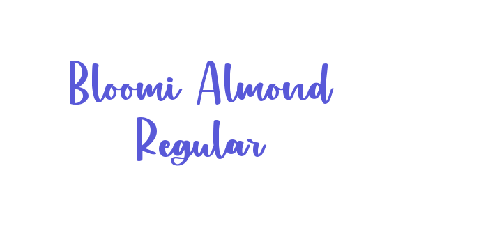 Bloomi Almond Regular Font Download