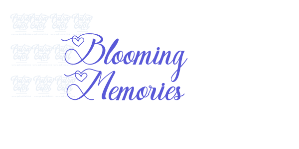 Blooming Memories font