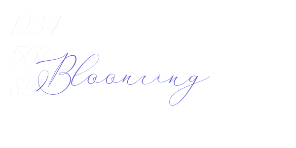 Blooming font free