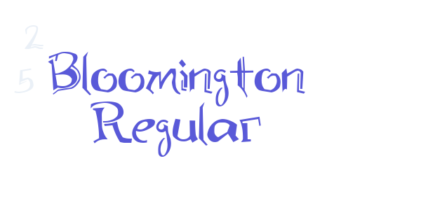 Bloomington Regular font free