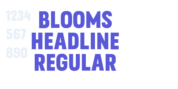 Blooms Headline Regular font free