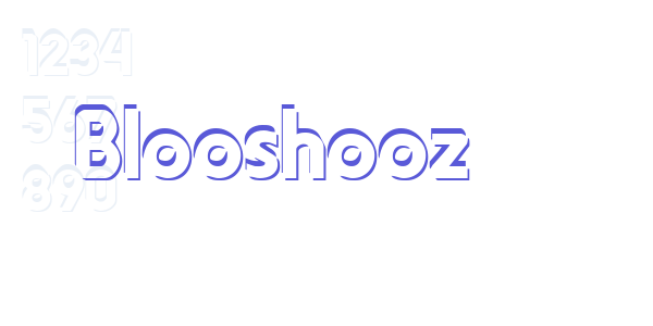 Blooshooz font