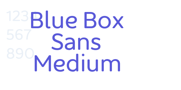 Blue Box Sans Medium font free