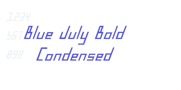 Blue July Bold Condensed font free