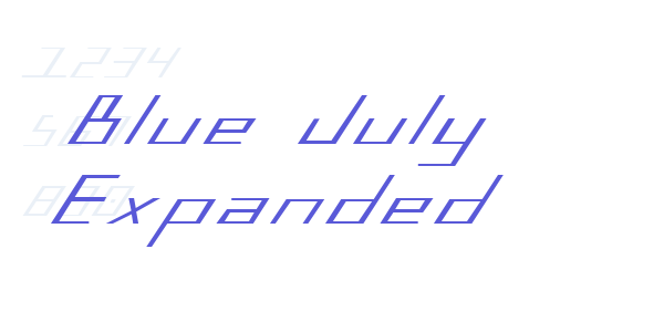 Blue July Expanded font free