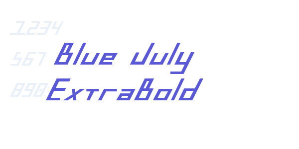 Blue July ExtraBold font free