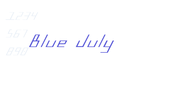 Blue July font free