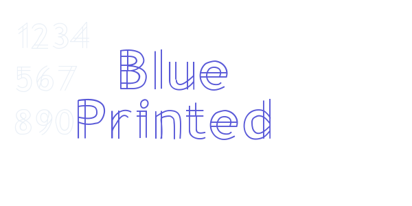 Blue Printed font free