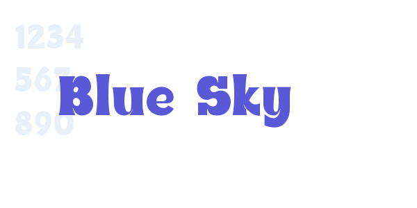 Blue Sky font free