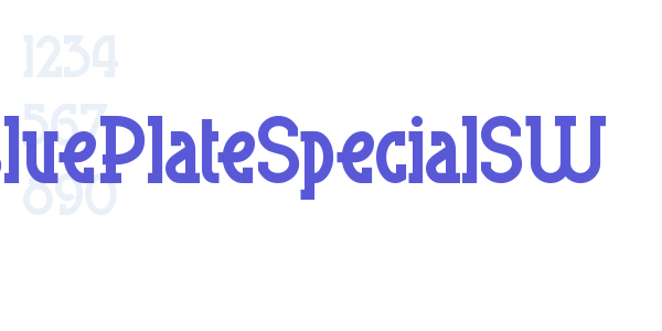 BluePlateSpecialSW font free