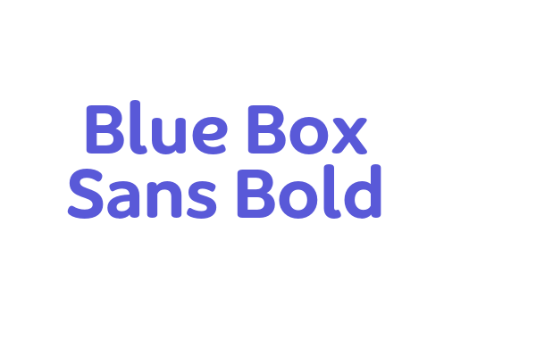 Blue Box Sans Bold Font