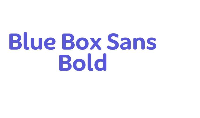 Blue Box Sans Bold Font