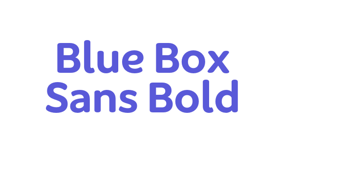 Blue Box Sans Bold Font Download