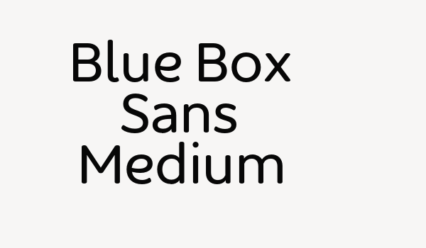 Blue Box Sans Medium Font