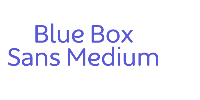 Blue Box Sans Medium Font Download