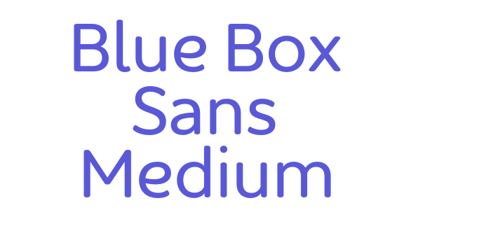 Blue Box Sans Medium Font